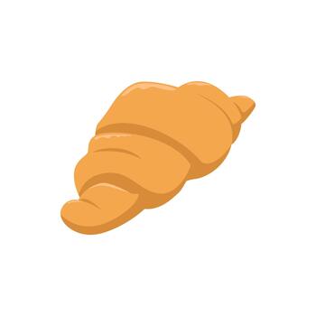 Croissant Bread element object for design, cute style with soft color vector