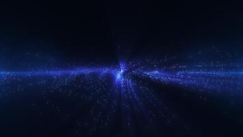 astratto digitale sfondo con un' rotante superficie di raggiante luce. video