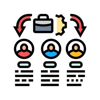 task assignment color icon illustration vector