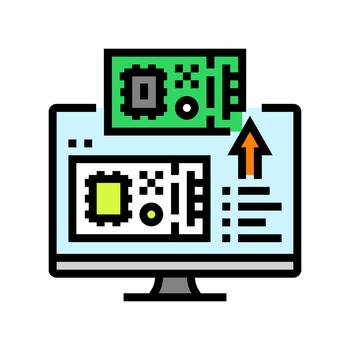 schematics physical board transition color icon illustration vector