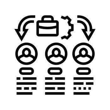 tarea asignación línea icono ilustración vector