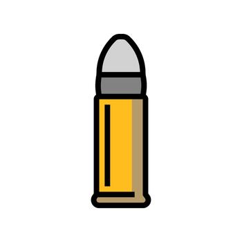 bullet and shell casing color icon illustration vector