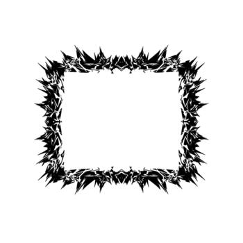 A jagged abstract border with sharp angular elements forming a square frame vector