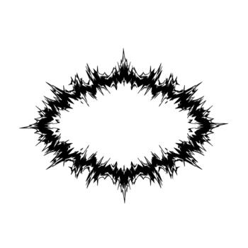 Dynamic abstract explosive starburst shape with sharp jagged edges and a central negative space perfect for comic book explosions or abstract elements vector