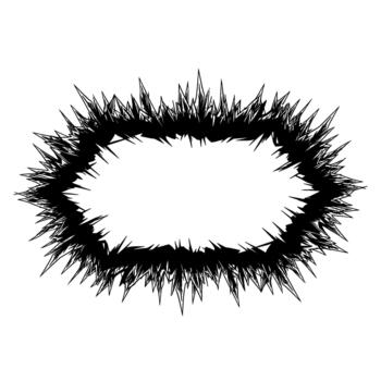 abstract spiky frame with sharp needlelike points and sharp edges isolated vector