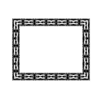 florido resumen decorativo frontera con intrincado geométrico patrones aislado vector