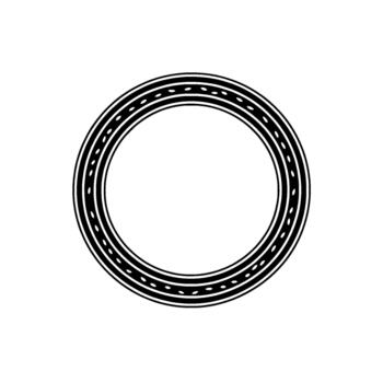 un sorprendentes presentando un circular motivo con concéntrico anillos y decorativo oval formas apartado por Delgado líneas vector