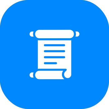 sencillo plano Desplazarse documento papel mensaje antiguo pergamino icono vector