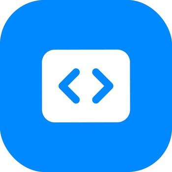 moderno plano estilo soporte código icono símbolo para web desarrollo interfaz vector