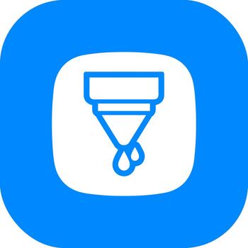 mínimo línea estilo agua filtrar sistema para purificación icono en redondeado cuadrado vector