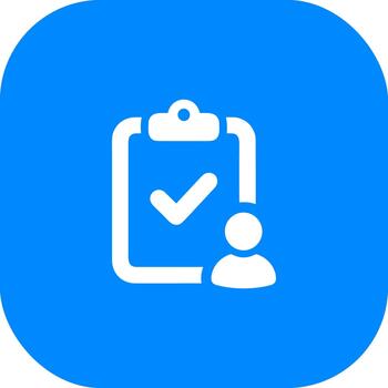 Simple Flat Design Clipboard Checkmark User Icon Sign Shape vector