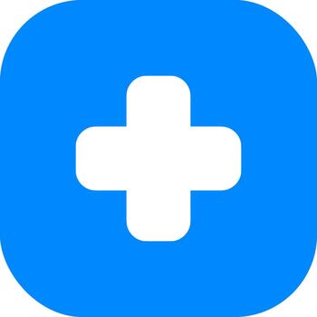 minimalista redondeado más firmar dentro redondeado cuadrado forma icono vector