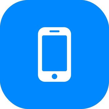 Simple Flat Style Cellphone Communication Device Mobile Technology Icon vector