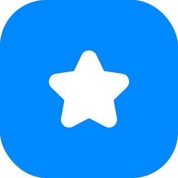 plano estilo estrella dentro redondeado cuadrado forma diseño elemento vector