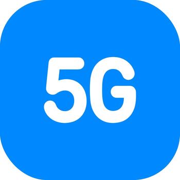 Simple Flat Rounded Square 5G Network Technology Connection Symbol vector