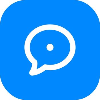 Simple Rounded Speech Bubble with Dot Inside Communication Icon vector