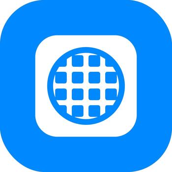 moderno sencillo redondeado cuadrado globo cuadrícula icono diseño ilustración vector