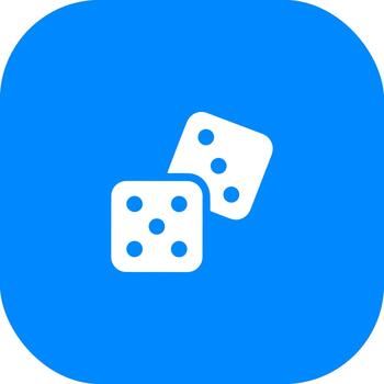 Minimalist Flat Style Two Dice Showing Number Icon Design Element vector