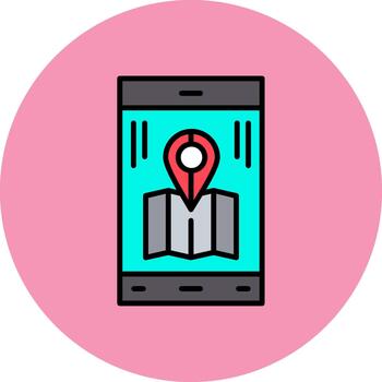 Mobile Map Clear Shape Fragment vector