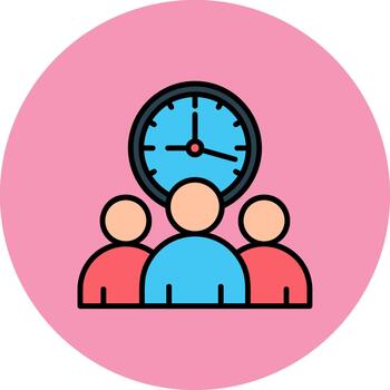 Team Management Dynamic Color Fragment vector