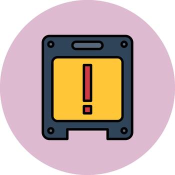 Alert Thin Outline Feature vector