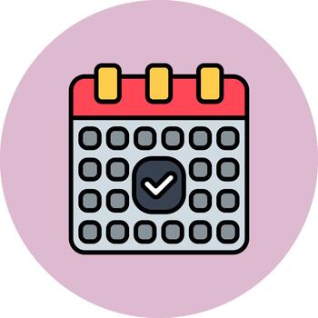 calendario creativo bloquear fragmento vector