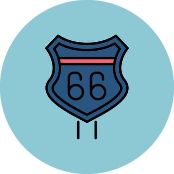 Route 66 High-Tech Shape Pattern vector