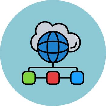 Cloud Computing Clean Pattern Element vector