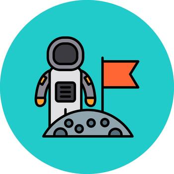 Astronaut Artistic Grid Feature vector
