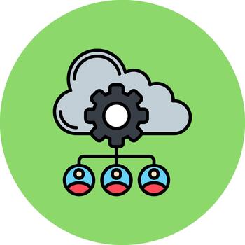 Data Collection Digital Curve Emblem vector