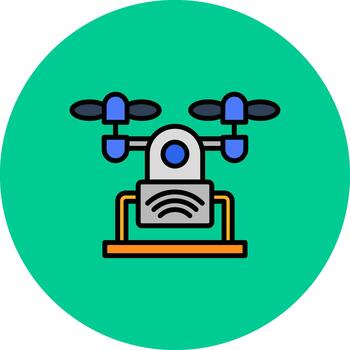 Drone Future Pixel Pattern vector