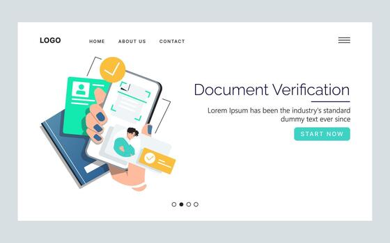 Document Verification Interface Illustration vector