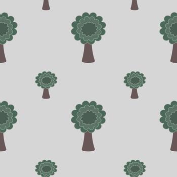 sin costura modelo con arboles vector