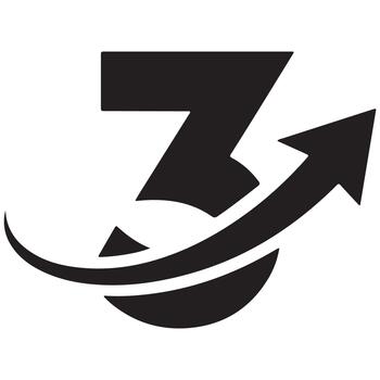 The number five is shown with an arrow pointing to it vector