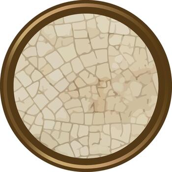 Cracker Top View Textured Cartoon vector