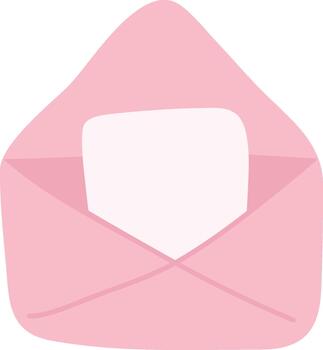 Envelope Open With Note Cartoon vector