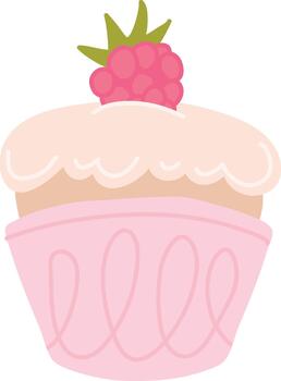 magdalena con frambuesa Adición vector