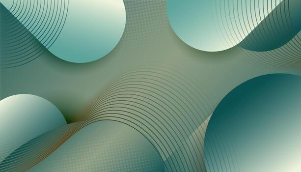 Abstract Background with Circles and Wavy Lines vector