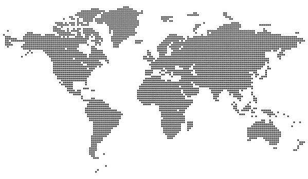 Stylized squire shape world map showcasing major global regions. Realistic squire shape world map feathering abstract country boundary. A clean and abstract way to visualize Earth. vector