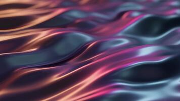 metallico superficie formatura liscio fluido onde con elegante riflessi la creazione di moderno astratto animazione per premio design sfondo video