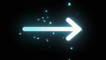 minimo pulsante freccia animazione raggiante dolcemente puntamento giusto con liscio pastello bianca e dolce leggero movimento video
