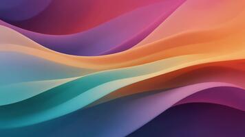 astratto sfondo con liscio colorato onde e dinamico fluente linee, un' moderno digitale arte movimento grafico illustrazione video