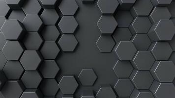 oscuro gris hexagonal geométrico modelo antecedentes con profundidad y sombra video