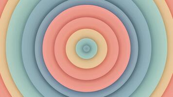koncentrisk cirklar en färgrik och abstrakt visuell visa, perfekt för bakgrunder och design video