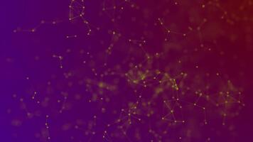 Futuristic Network Data Points on Violet and Red video