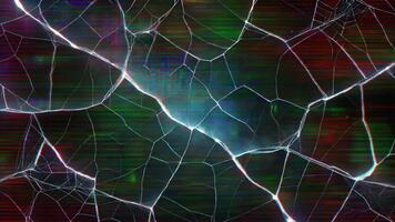 bicchiere frantumarsi effetto con colore Dislocamento e Avanzate problema tecnico particella animazione. video