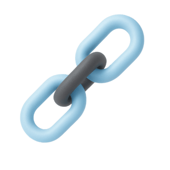 Modern 3D Chain Link Icon Representing Connection, Hyperlink, and SEO Concepts. chain link, connection, 3d icon, hyperlink, seo png