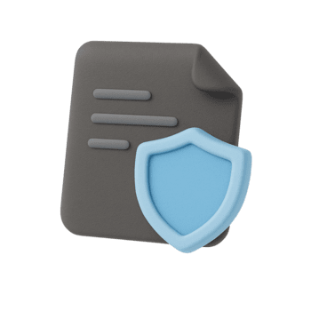 3d dokumentieren Sicherheit Symbol mit Blau Schild schützen ein grau Datei. dokumentieren Sicherheit, Daten Schutz, 3d Symbol, Datei Management, Privatsphäre png