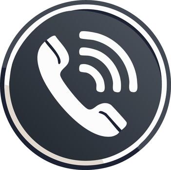 teléfono auricular El sonar vocación icono conexión, comunicación, contacto, apoyo. línea directa llamada ayuda vector