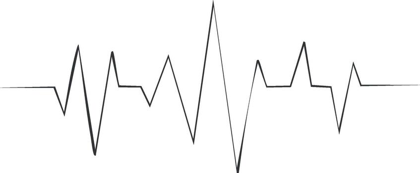 Abstract Line Waveform Design Illustration Graphic Element for Sound or Medical Applications vector
